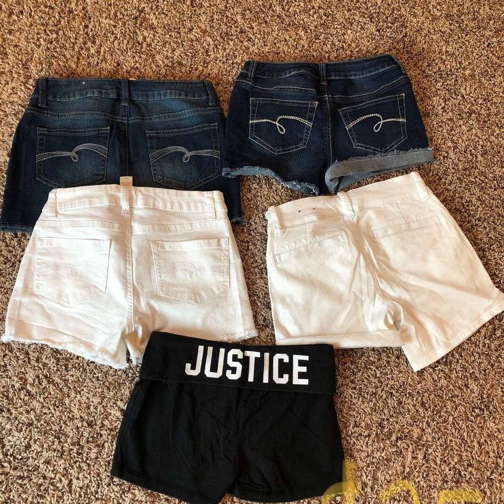 Girls Justice jean shorts, cloth spandex size 14